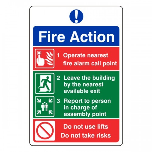 fire action sign 1